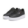 Sneaker PUMA "Carina Street Sneakers Mädchen", Kinder, Gr. 37, schwarz-weiß (schwarz rose gold weiß metallic), Obermaterial: Leder, Synthetik; Futter: Synthetik, Textil; Innensohle: Textil; Laufsohle: Gummi, Schuhe