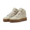 Sneaker PUMA "Rebound Abrupt Sneakers Erwachsene", Gr. 41, beige (desert dust alpine snow gum beige weiß), Obermaterial: Textil, Synthetik, Kuhleder; Futter: Textil; Innensohle: Textil; Laufsohle: Gummi, Schuhe