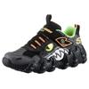 Sneaker SKECHERS "SKECH-O-SAURUS LIGHTS", Kinder, Gr. 28, schwarz (schwarz, limette, neon dino), Lederimitat, Mesh, animal-print, kontrastfarbene Details, casual, Schuhe, Blinkschuh, Trekkingschuh, Kindergartenschuh mit markanter Profilsohle