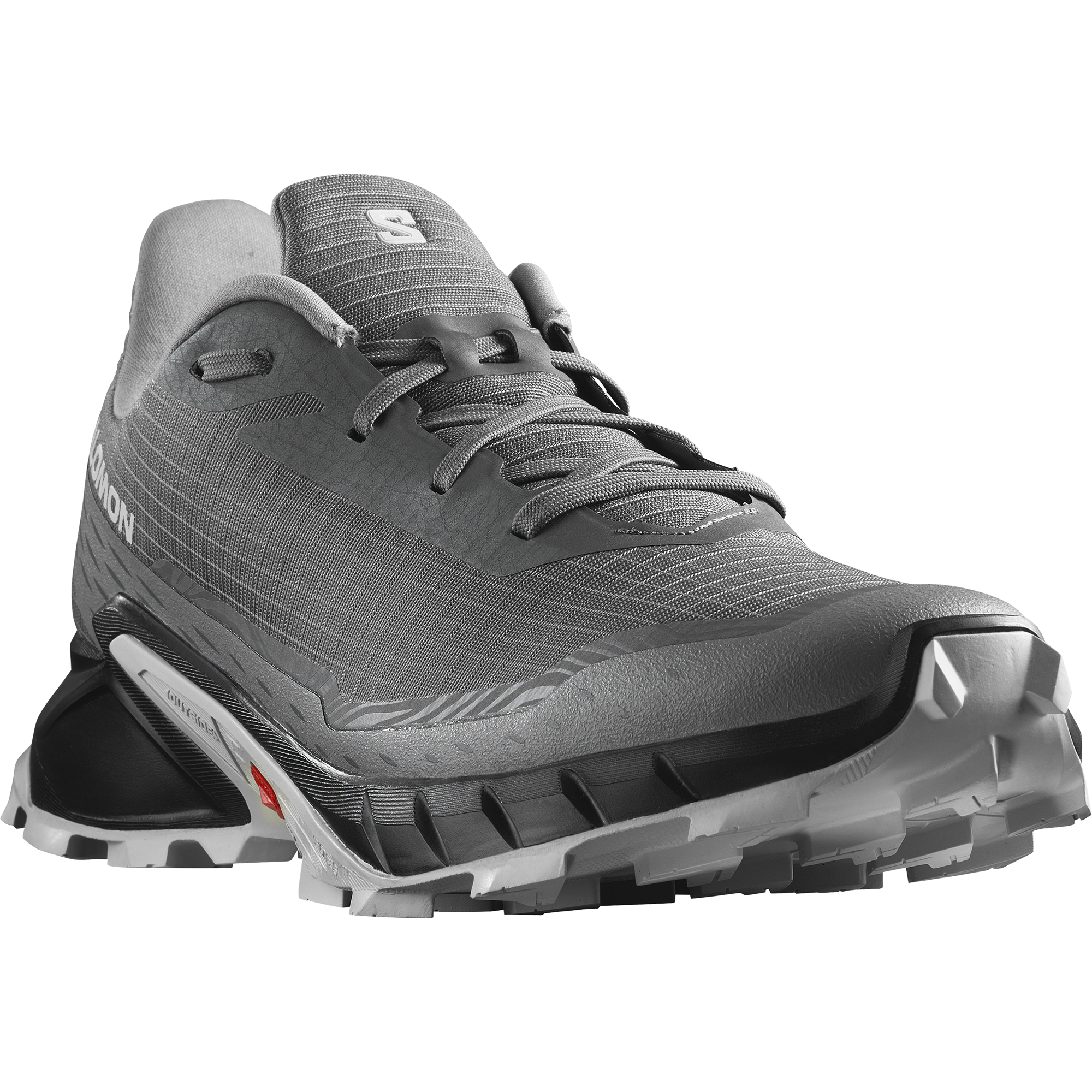 Laufschuh SALOMON "ALPHACROSS 5", Herren, Gr. 45, grau (pewter), Textil, Schuhe Laufschuh