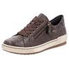 Plateausneaker REMONTE, Damen, Gr. 42, braun (dunkelbraun), Leder, used, sportlich, Schuhe, Freizeitschuh, Halbschuh, Schnürschuh mit Außenreißverschluss