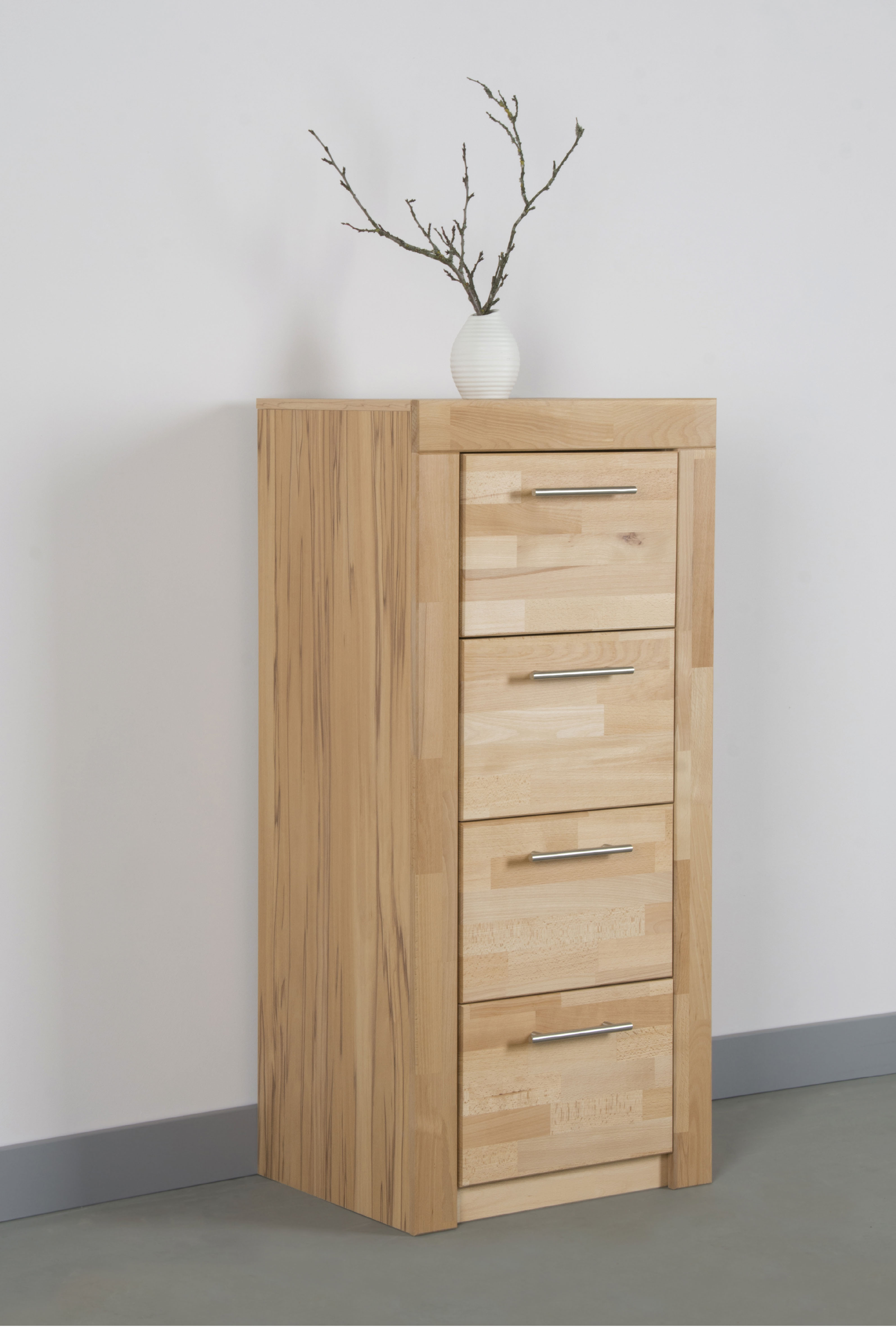 Kommode VOGL MÖBELFABRIK "Toronto", beige (kernbuchefarben, kernbuche massiv), B:53cm H:118cm T:42cm, Sideboards, Breite 53 cm