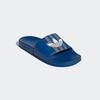 Badesandale ADIDAS ORIGINALS "ADILETTE", Gr. 48,5, blau (blau, cloud weiß, grau three), Synthetik, sportlich, Schuhe Pantolette Badelatschen