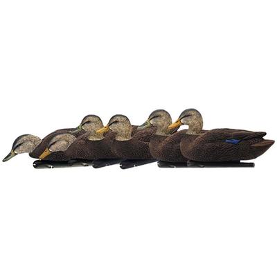 Avian X Top Flight Duck Decoy Flocked Black Duck Floater 6 pk AVX-AVX8075
