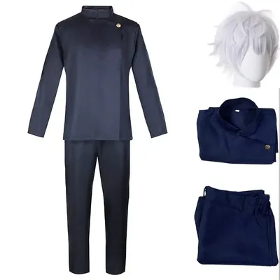 Gojo Satoru Cosplay Kostüm High School Uniform Anzug Halloween Kostüm Männer Erwachsene Gojo Satoru kompletten Satz Image