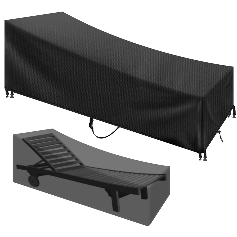 1/2er-Pack Chaiselongue-Abdeckung, wasserdicht, für den Außenbereich, Garten, Terrasse, Stuhlhussen, wetterfest, sonnenbeständig, Möbelschutz