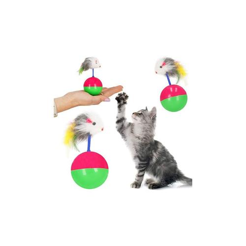 Springos - Katzenspielzeug Interaktives Spielzeug für Katzen Stehaufmännchen