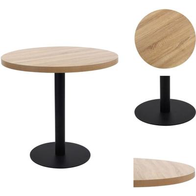 Vidaxl - Bistrotisch Hellbraun 80 cm mdf - Esstisch - Bistrotisch - Wohnzimmertisch - Kleiner Tisch Image