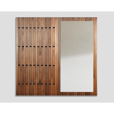 BlackWood »Piaforte« Massivholz Design-Garderobe Nussbaum Spiegel / Nussbaumfarbig gebeizt / 62,5 cm Image