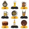 9pcs Oktoberfest Honeycomb Centerpieces Oktoberfest Decorations Party Supplies Bavarian German Beer Festival Oktoberfest Party Decorations Oktoberfest Table Toppers