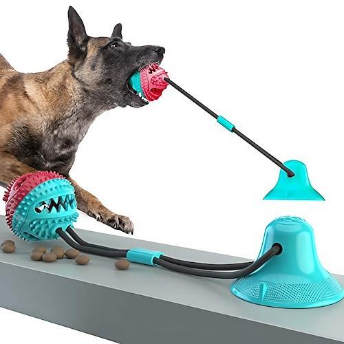 qpqeqtq Upgrade Saugnapf Hundespielzeug Hundekauspielzeug interaktives Hundespielzeug Hundezahnreinigungsspielzeug Haustier Molarenbissspielzeug Hund quietschendes Schlepperspielzeug für Hunde