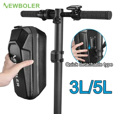 NEWBOLER Electric Scooter Front Bag Handlebar Water-Resistant Quick Release 5L EVA Big Capacity