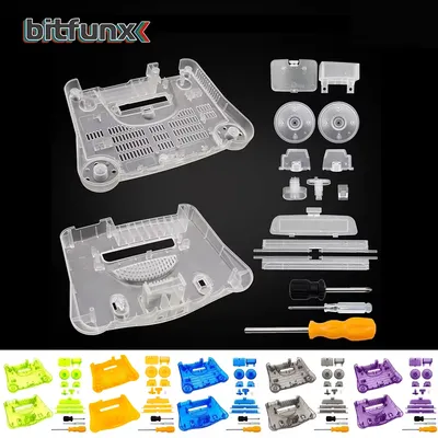 Bitfunx Replacement Plastic Shell Translucent Case for N64 Nintendo 64 Replacement Case Transparent