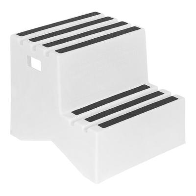 Vestil Marine White Polyethylene Two-Step Step Stool VST-2-WT - 500 lb. Capacity