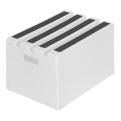 Vestil Marine White Polyethylene One-Step Step Stool VST-1-WT - 500 lb. Capacity