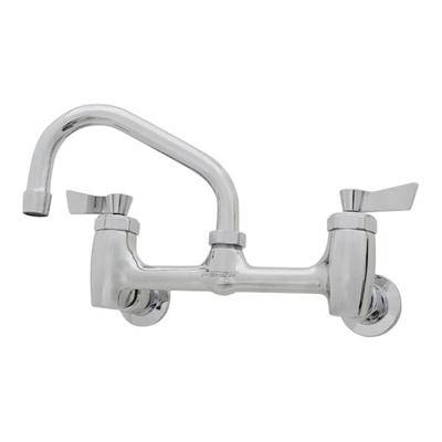 Fisher 13240 Backsplash-Mount Faucet with Full-Flow Aerator, 8" Swing Nozzle, and Lever Handles