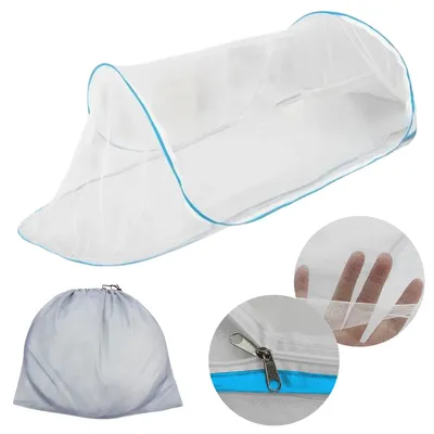 Summer POP-Up Mosquito Net with Zipper Folding Mosquito Netting Polyester Mesh For Home Bedroom Baby Adults Home Decor