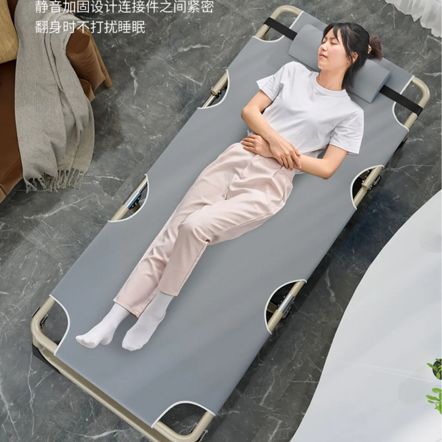 Gianxi Sommer Outdoor Klappstuhl Erwachsenen Siesta Artefakt Wohnzimmer einfache Lounge Stuhl Siesta Artefakt mit Matratze Camp Bett