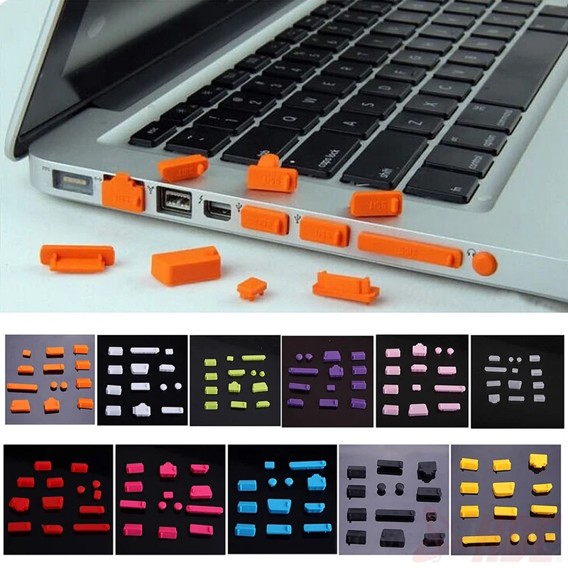 16Pcs Universal Anti Staubdicht Notebook Port Stecker Silikon Protector USB Elastische Laptop Computer Abdeckung Stopper Image
