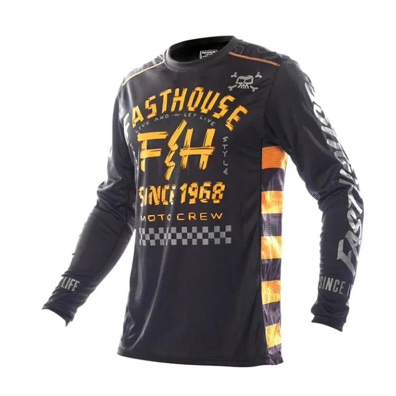 Maillot de l'équipe de vélo de montagne tout-terrain, chemise vtt, maillot de descente respirant pour moto, maillot de cyclisme pour sport automobile