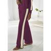 Sweathose S.OLIVER, Damen, Gr. 44/46, N-Gr, rot (dunkelrot), Obermaterial: 95% Baumwolle, 5% Elasthan, unifarben mit Farbeinsatz, modisch, bequem normal, Hosen, Loumngehose mit Kontraststreifen und Pipings, Loungewear