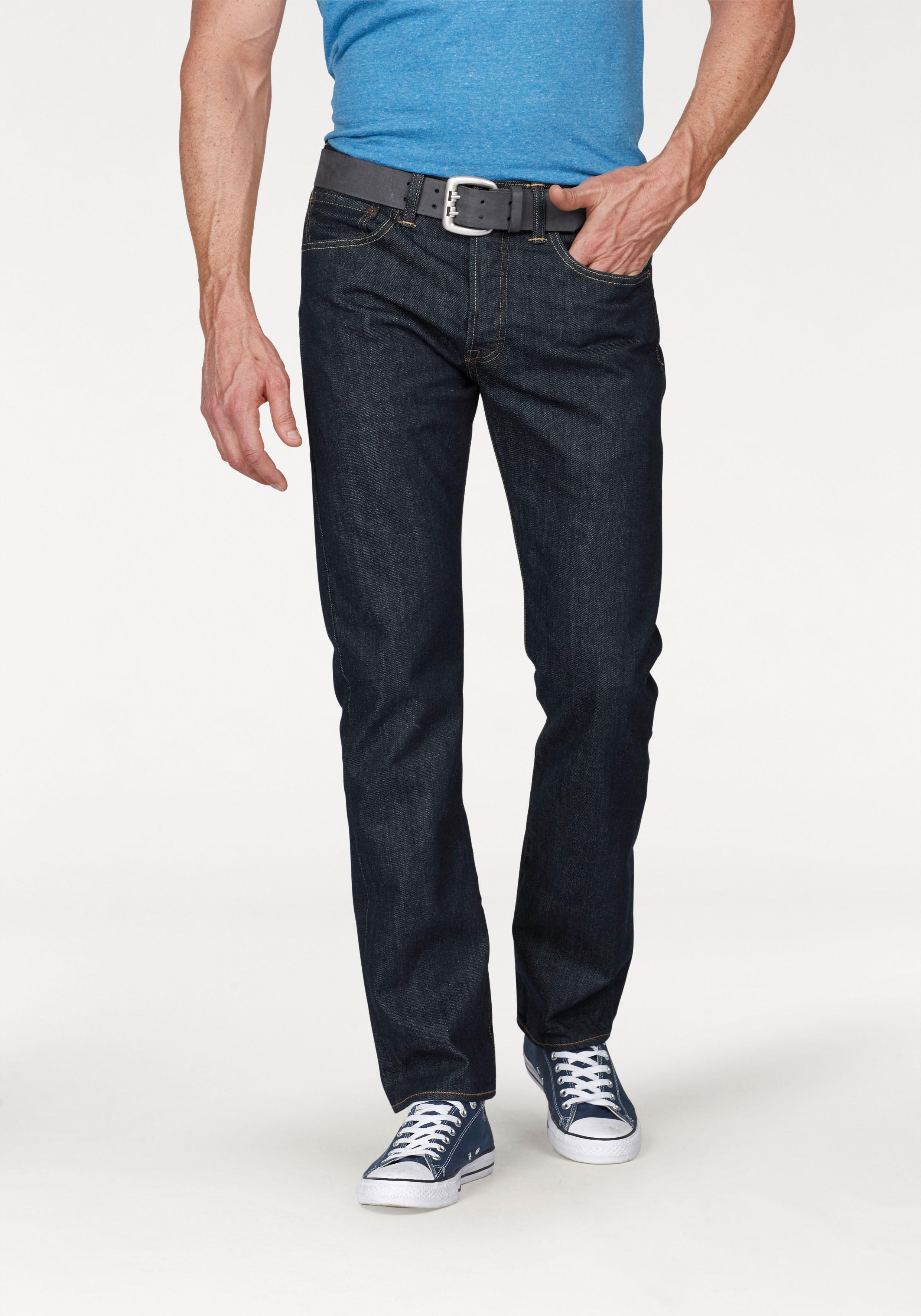 Straight-Jeans LEVI'S "501 LEVI'S ORIGINAL", Herren, Gr. 36, Länge 30, blau (marlon), Denim/Jeans, Obermaterial: 100% Baumwolle, normal lang, Jeans Straight-Jeans, mit Markenlabel, Topseller