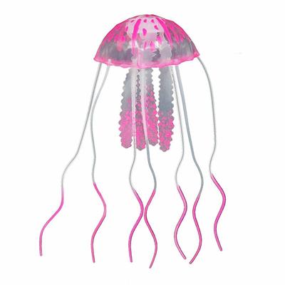 Glowing Jellyfish Ornament Decoration for Aquarium Fish Tank Fish Tank Aquarium Decoration Fish Jellyfish Purple Silicone 1pc 515 cm