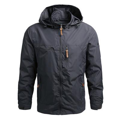 Men's Softshell Jacket Hiking Jacket Outdoor Windproof Water Resistant Hoodie Windbreaker Jacket Camping / Hiking / Caving Traveling Black Army Green Khaki Dark Blue Grey