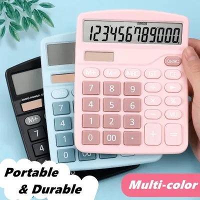 1Pcs Solar Scientific Calculator Desktop Financial Office Computer Calculators Large Display Office