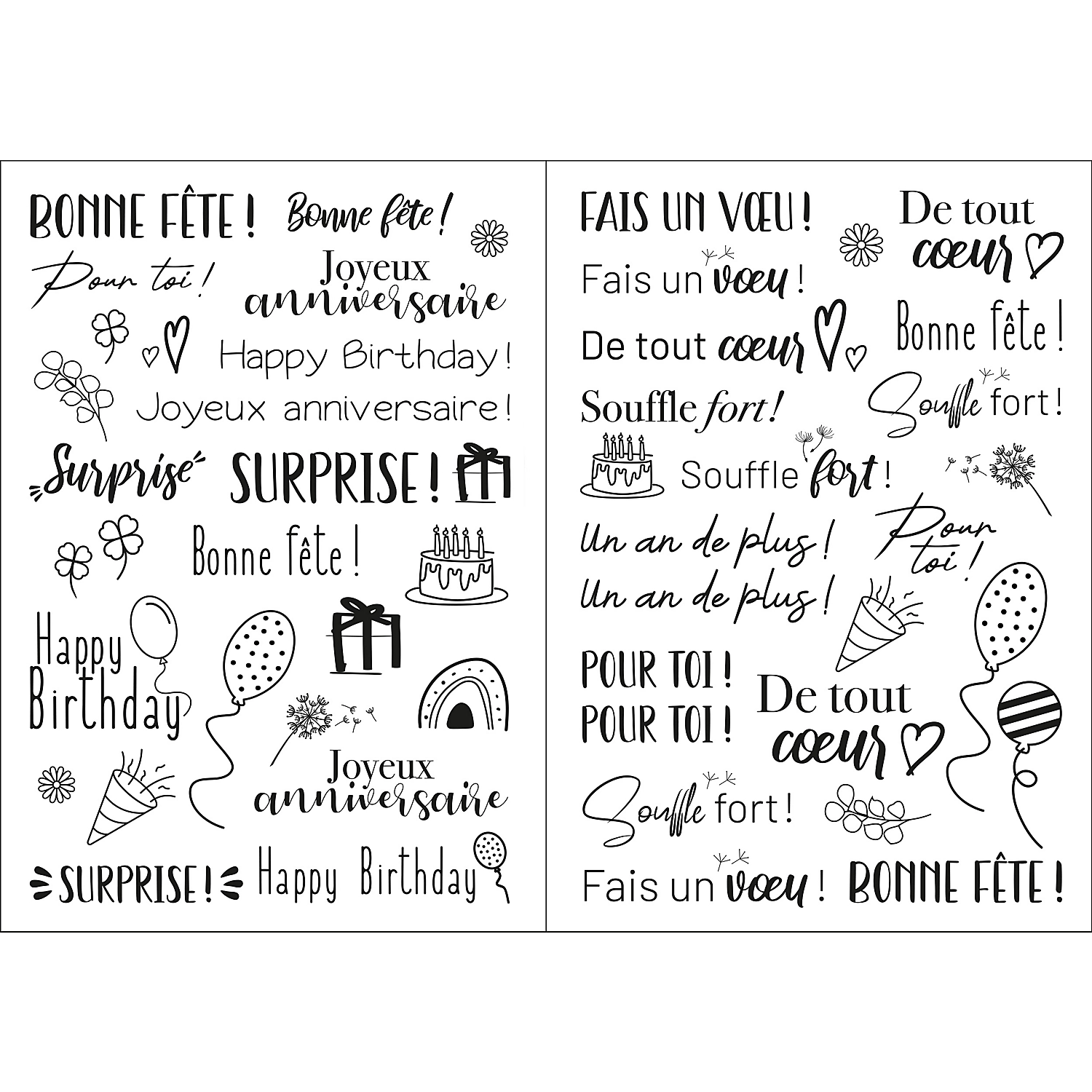 buttinette Motifs de transfert "Félicitations