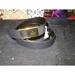 Gucci Accessories | Gucci Black Leather Gold Buckle Logo Plaque Belt Sz 38 95/38 (46 Inches) | Color: Black/Gold | Size: 38