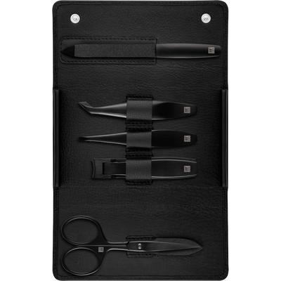 ZWILLING Beauty Maniküre Pediküre Set 5tlg. mit Nagelknipser, Leder, schwarz Nagelpflegeset Herren
