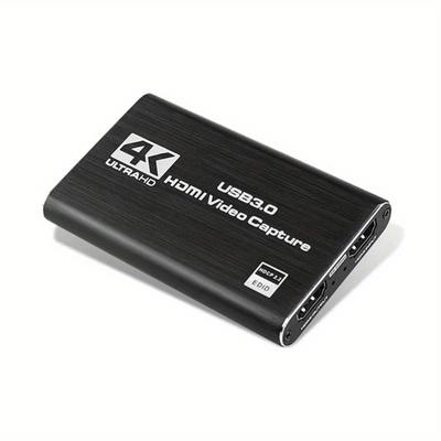 TEMU 4k Usb 3.0 Hd Video Capture Card-compatible 1080p 60fps Hd Video Recorder Grabber For Live Game Card Capture Obs