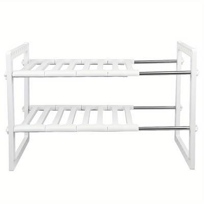 TEMU Storage Rack, Retractable Utensil Rack, Double-layer Kitchen Spice Cabinet, Under-sink Storage And Organization, Kitchen Organizer Image