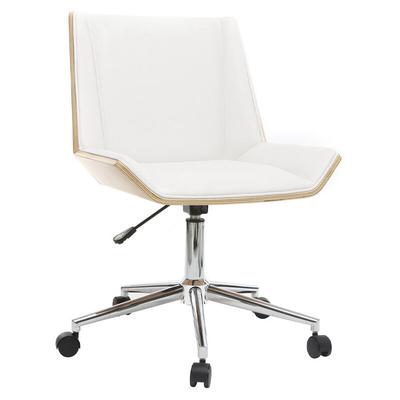Design-Bürostuhl pu Weiß und Helles Holz melkior Image