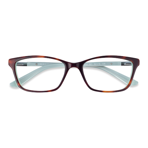 Female s horn Tortoise Blue Acetate Prescription eyeglasses - Eyebuydirect s Ralph RA7044