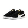 Sneaker PUMA "CLUB II JR", Gr. 35,5, schwarz-weiß (puma schwarz, puma weiß, puma gold), Leder, sportlich, Schuhe