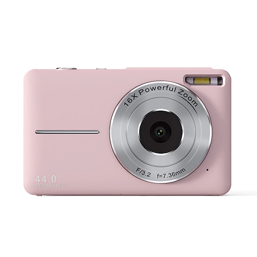 Digitalkamera 1080p 44MP Vlogging-Kamera mit LCD-Bildschirm 16-facher Zoom kompakte tragbare Mini-wiederaufladbare Kamera Geschenke für Studenten, Teenager, Erwachsene, Mädchen, Jungen