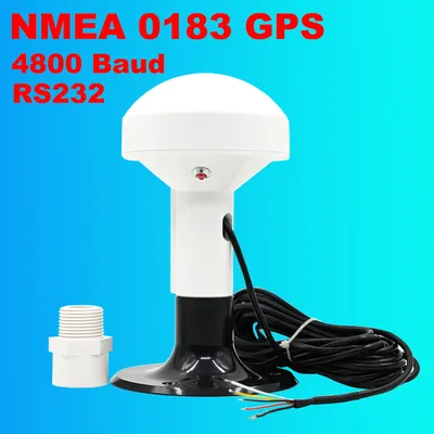 Marine GPS NMEA 0183 4800 Baud Antenna Receiver Compatible with Garmin Raymarine RS232 GPS Antenna