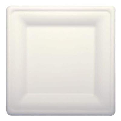 Papstar 100er-Pack Teller »pure« Zuckerrohr weiß eckig - 26 x 26 cm weiß, 26x26 cm