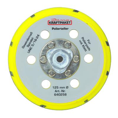 Dino KRAFTPAKET Stützteller UNC 5/16-24 125mm mit Klett Polierpads, -Felle, -Scheiben 640258 Image