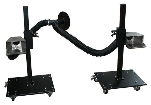 BUSCHiNG GmbH Tankstellen- und Werkstattgeräte Abgastrichter 'DUPLEX' Doppelendrohr PKW-Kit Abgastrichter, Abgasabsaugung 100756 Image