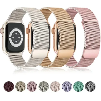 Milanese Loop für Apple Watch Band 44 mm 40 mm 45 mm 41 mm 42-38-44 mm Armband Ultra 2 49 mm Image