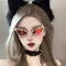 Donquixote Occhiali da sole in PVC Doflamingo Occhiali cosplay Anime Cat Eye Occhiali da sole per