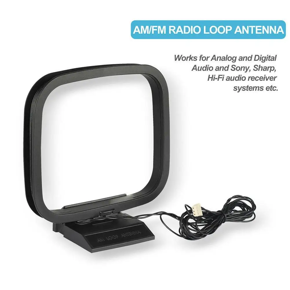 Mini Universal FM AM Radio Antenne 360 Signale mp fänger Line Loop Antenne für Sony Sharp HiFi Stereo Audio Receiver Systeme Image