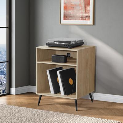 Retro Record Player Stand w/ Album