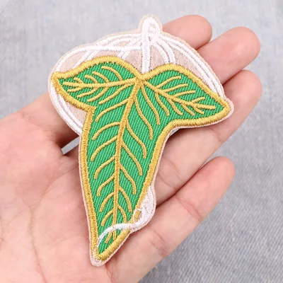 Movie Green Leaves Iron On Patch Clothes Patch For Clothing Embroidered Patch Garment Apparel