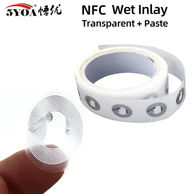 5YOA 10pcs/lot Wet Inlay NFC Tag Nfc213 Label 213 Stickers Tags Badges Lable Sticker 13.56mhz For