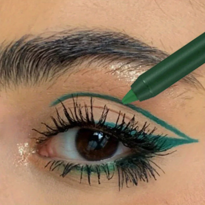 Matte Glatte Grün Schwarz Eyeliner Gel Bleistift Schnell trocknend Wasserdicht Anti-schweiß Dauerhafte Eyeliner Stift Auge Schönheit Make-Up kosmetik