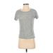 J.Crew Active T-Shirt: Gray Tweed Activewear - Women's Size X-Small